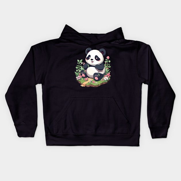 Fat Panda Kids Hoodie by animegirlnft